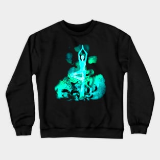 yoga turquoise inv Crewneck Sweatshirt